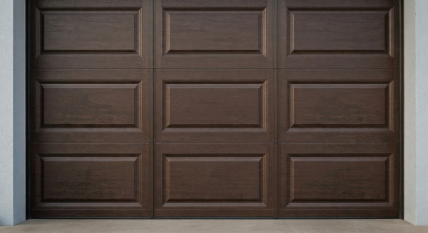 Garage door viewed from the outside